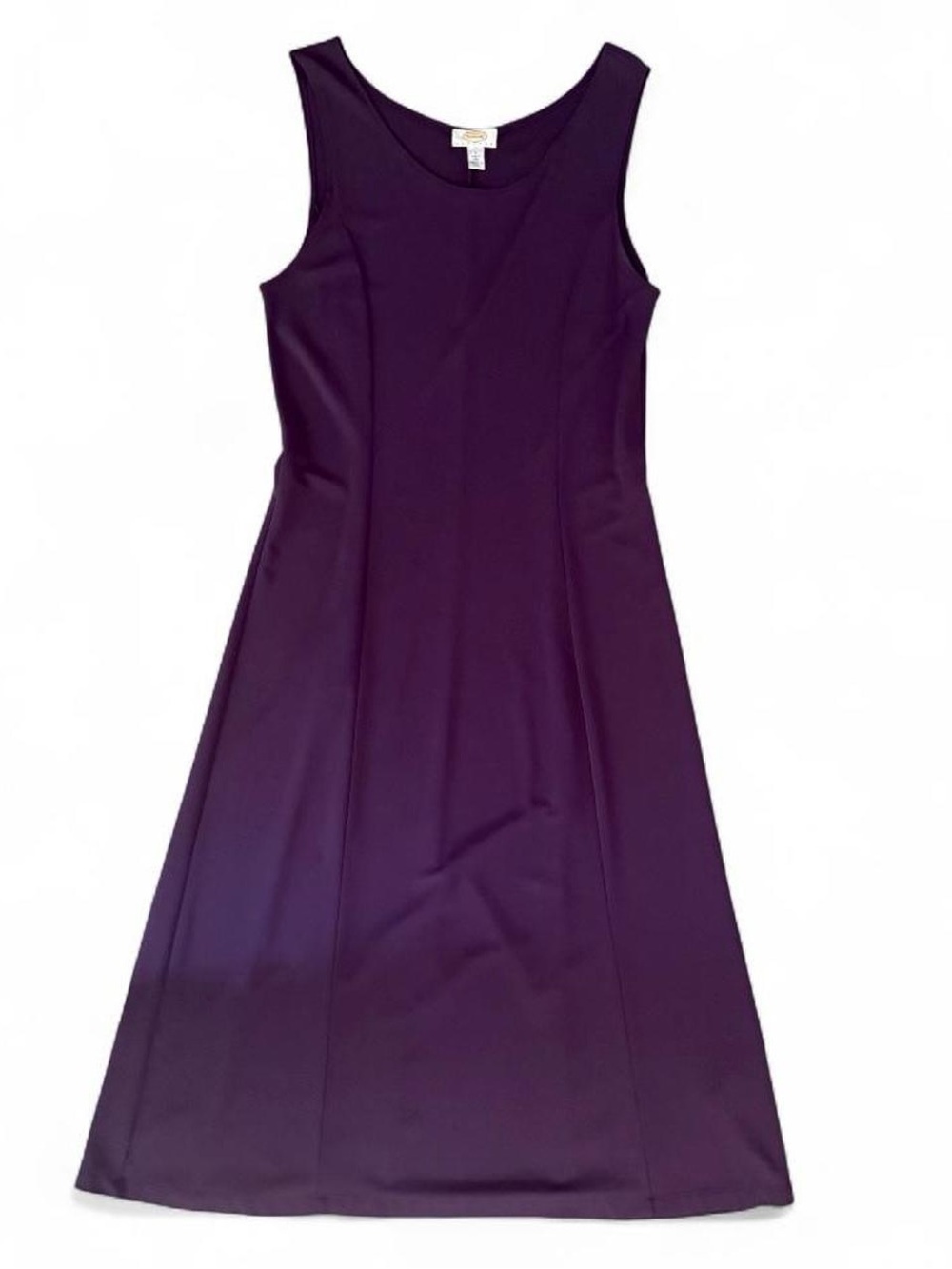 Talbots dark purple plum A-line maxi tank formal dress graduation chic wedding